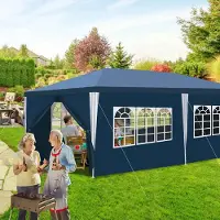 HENGDA Pavillon Événements d'entreprise - Facile à monter, tente de réception parfaite pour le jardin Bleu 3x6m