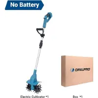 StarTech.com Sarcloir électrique - Cultivateur sans fil 21 V - Moteur sans balais 1 500 W - Profondeur de travail 150 mm - Largeur de travail 200 mm - Sans batterie - Noir