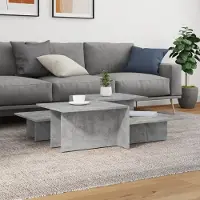 Prolenta Maison Exclusive - Tables basses 2 pcs gris béton bois d'ingénierie