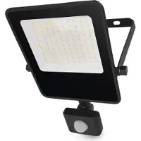 Emos spot LED fin en aluminium VISIO avec capteur 50 W, 7500 lm, étanche, blanc neutre, flux lumineux élevé 150 lm/W, extérieur, ZS2943