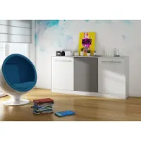 Homlando Lit mural horizontal lit armoire ROGER 90x200 cm Lit mural pliant, lit armoire pliant, armoire avec lit pliant intégré, lit fonctionnel CRAFT BLANC / GRAPHIT (Sans étagères supplémentaires)