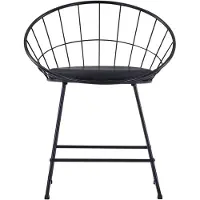 Syfax Chaises à manger Siège en similicuir lot de 2 noir acier