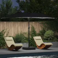 vidaXL Best Möbel Gartenparasol Noir 385 x 209 x 244 cm Tissu - Parasols Cloris Nouveau6081799 1parcel