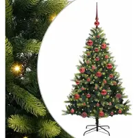 Syfax Arbre de Noël artificiel à charnières 150 LED Vert 150 cm
