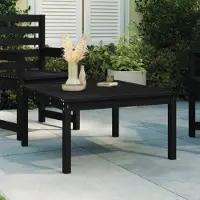 Prolenta Maison Exclusive - Table de jardin noire 82,5 x 82,5 x 45 cm en pin massif