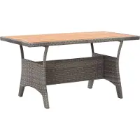 Prolenta Maison Exclusive - Table de jardin grise 120 x 70 x 66 cm en bois massif d'acacia