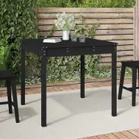 Prolenta Maison Exclusive - Table de jardin noire 82,5 x 82,5 x 76 cm en pin massif
