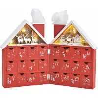 Spetebo Calendrier de l'Avent Maison avec LED - à déplier