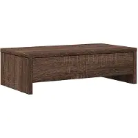 vidaXL Support d'écran avec tiroirs, aspect chêne brun 50x27x15 cm