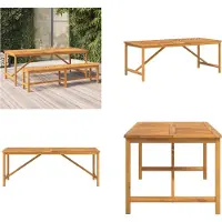 vidaXL Table de jardin 200x90x74 cm Bois massif Acacia - Table de jardin - Tables de jardin - Table - Table de jardin