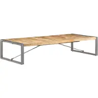 Syfax Table basse 180x90x40 cm Bois de manguier brut
