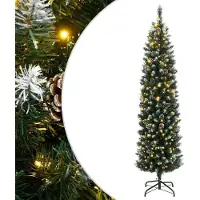 vidaXL BEI CLORIS Sapin de Noël artificiel élancé 150 LED 150 cm - Sapins de Noël artificiels Nouveau8186933 2parcel