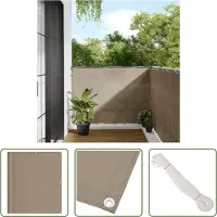 The Living Store Brise-Vue Balcon Taupe 120x700 cm 100 % Polyester-Oxford