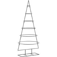 Syfax Arbre de Noël en métal pour décoration noir 150 cm