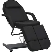 Syfax Chaise de traitement de beauté Similicuir Noir 180x62x78 cm