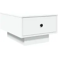 Syfax Table basse blanc 60x45x31 cm bois d'ingénierie