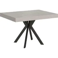 Ityhome - Table extensible 120/224x90 cm Dolcezza cachemire pieds anthracite
