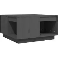 vidaXL Table basse Gris 60x61x32,5 cm Pin massif