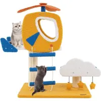 Northix Arbre à chat avec plate-forme d'hélicoptère, arbre à chat et arbre à chat avec plate-forme de saut