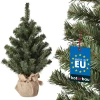 KOTARBAU Sapin de Noël artificiel Décoration Petit 50 cm avec support en jute Mini sapin de Noël Artificiel Arbre de Noël