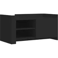 Syfax Table basse noir 100x50x50 cm bois d'ingénierie