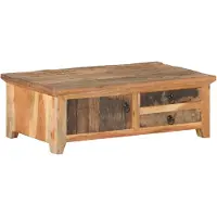 vidaXL Table basse 90x50x31 cm Bois massif recyclé - Table basse - Tables basses - Tables d'appoint
