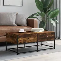 vidaXL Table basse sobre chêne fumé 100x51x40 cm bois composite - Tables basses FR3709038 1parcel