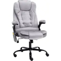 Syfax Chaise de bureau de massage Gris clair Velours