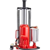 Vevor Cric bouteille hydraulique pneumatique Cric à grande levée 20 tonnes (44092 lb) Réparation automobile Rouge