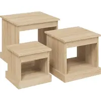 Syfax Tables basses 3 pcs chêne sonoma bois d'ingénierie