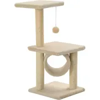 Syfax Arbre à chat avec griffoirs en sisal 65 cm Beige