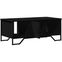 Syfax Table basse noir 100x51x40 cm bois d'ingénierie
