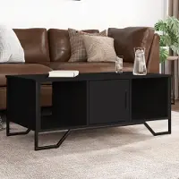 vidaXL Table basse sobre Noir 100x51x40 cm Bois composite - Tables basses FR5071860 1parcel