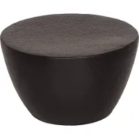 Prolenta Table basse exclusive, structure en aluminium martelé, diamètre 50 cm, hauteur 30 cm, couleur noire