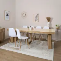 Home Deco Factory Table Extensible - - Klaus - Marron - 47 x 90 cm à 235 cm