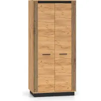 Furnlux Classic FURNLUX Armoire Urso Chêne Et Noir 92cm / Couleur principale : Beige / Dimensions : 92 x 200 x 55 cm