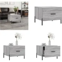 vidaXL Table basse Gris Sonoma 50x50x40 cm Bois composite - Table basse - Tables basses - Table d'appoint