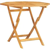 Syfax Table pliable de jardin 85x85x76 cm Bois de teck solide