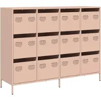 Syfax Buffet rose 135x39x103,5 cm acier laminé à froid
