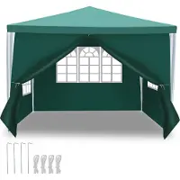 Yakimz Pavillon de jardin avec 3 panneaux latéraux amovibles portable étanche avec de grandes fenêtres et des tubes en spirale tente tente de fête , pour les fêtes mariages camping