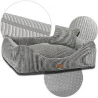 Adgo Lit pour chien Oaza avec bord, lit pour animaux, lit, lit de sol, oreiller pour chien