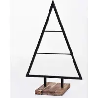 VIVANNO Sapin de Noël tôle d'acier vernie par poudre NOEL Conique, noir mat - 40x20x58 cm