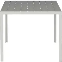 Furnlux Classic FURNLUX Outdoor Table à manger Break Gris Et Blanc 90cm / Couleur principale : Gris / Dimensions : 90 x 150 x 75 cm