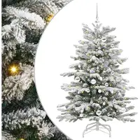 Syfax Sapin de Noël Artificiel à Branches Articulées Blanc 150 cm