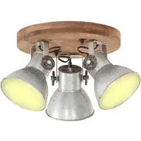 Syfax Plafonnier industriel 25 W Argenté 42x27 cm E27