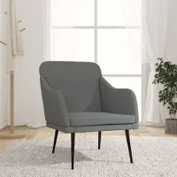Prolenta Fauteuil exclusif - Gris foncé - 63x76x80 cm - Revêtement en tissu