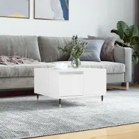 vidaXL Best Möbel Table basse Blanc brillant 55x55x36,5 cm Bois composite - Tables basses CL4788239 1parcel