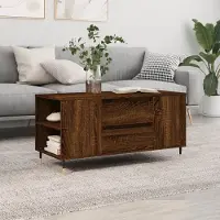 Prolenta Maison Exclusive - Table basse aspect chêne brun 102x44,5x50 cm Matériau dérivé du bois