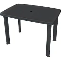 The Living Store Table de jardin gris anthracite 101 x 68 x 72 cm plastique