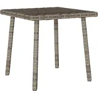 Syfax Table basse de jardin rectangulaire gris 40x40x37 cm rotin